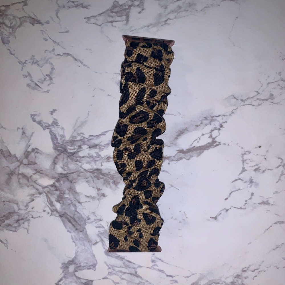 Leopard Apple Watch Scrunchie Band - Picture 2 of 7